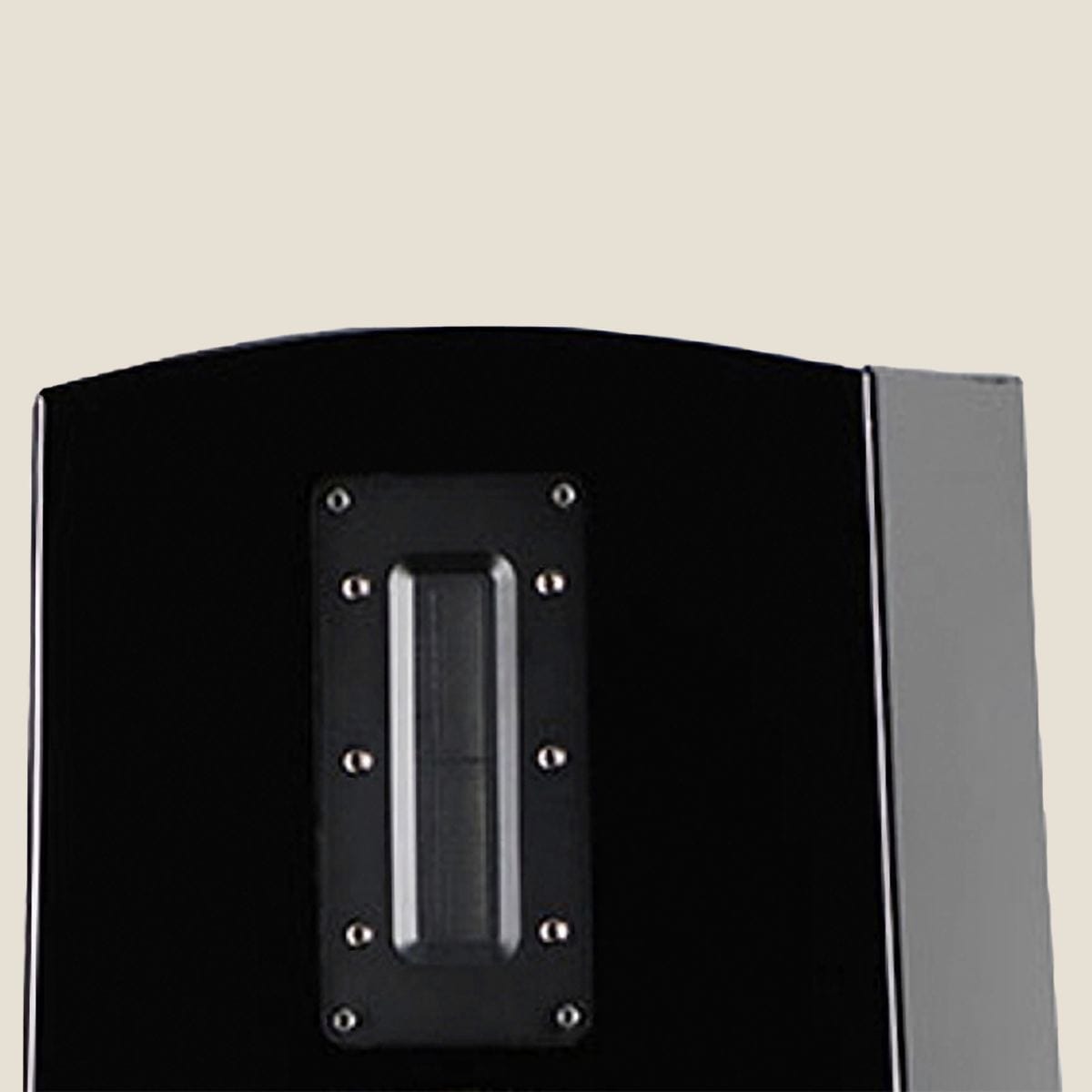 Macro view of an Alta Audio ribbon tweeter faceplate